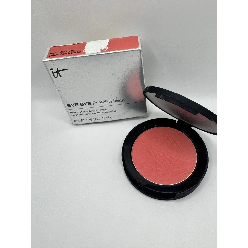 IT Cosmetics Bye Bye Pores Blush Pretty Warm Peach Coral - Picture 2 of 2